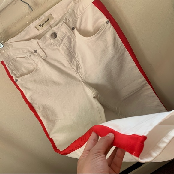 Madewell high rise tuxedo stovepipe white jeans - Picture 3 of 8